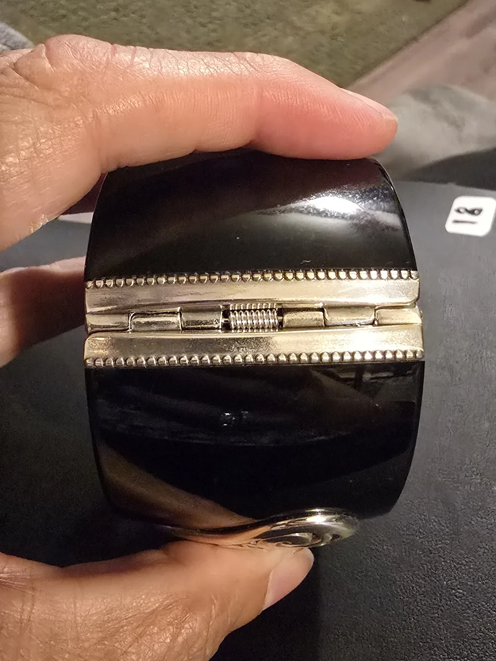 Brighton Antiquity Wide Hinged Bangle Bracelet.